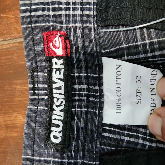 Quiksilver Black/Gray Madras Shorts (0770) - Picture 6 of 8